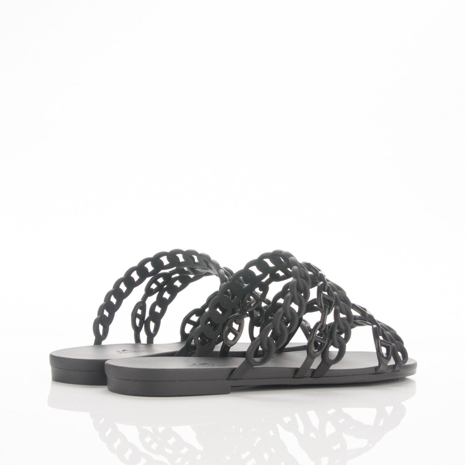 Hermes Chaine d'Ancre Nude Sandals 38 Black 4 of 6
