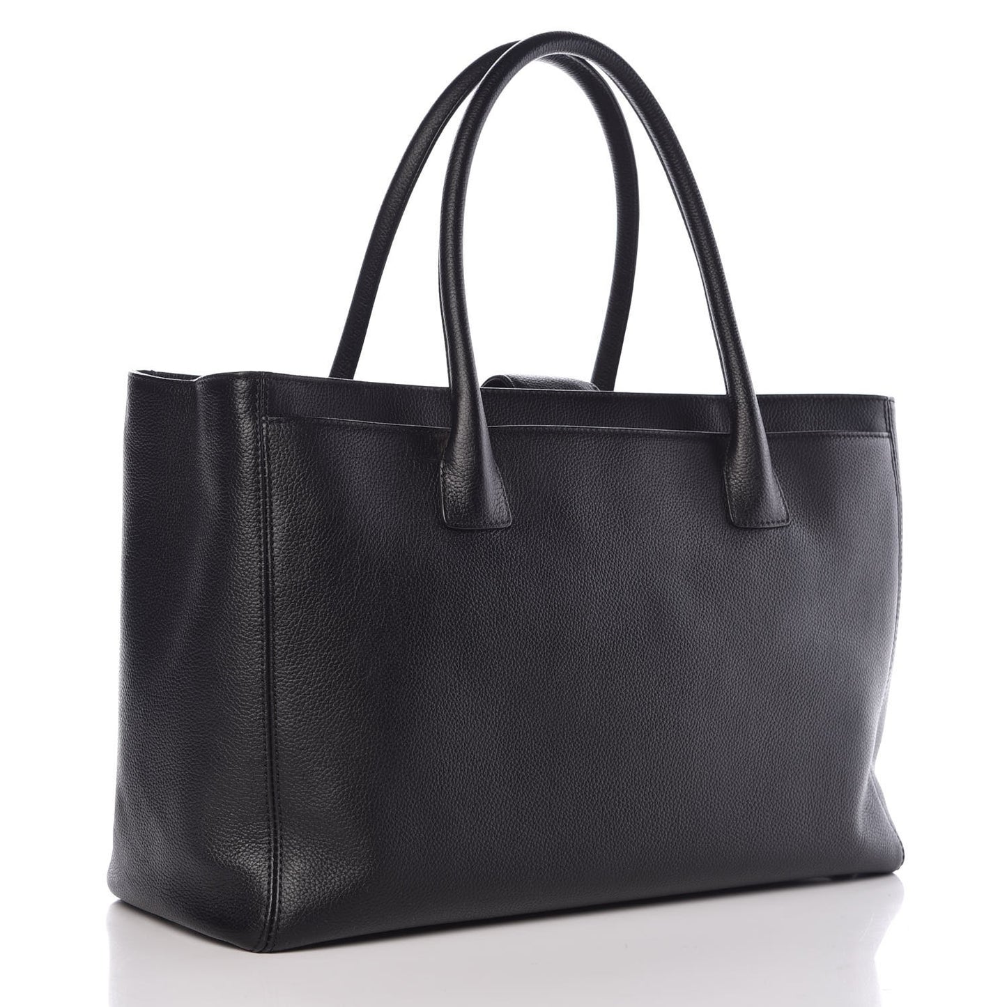 Calfskin Cerf Shopper Tote Black