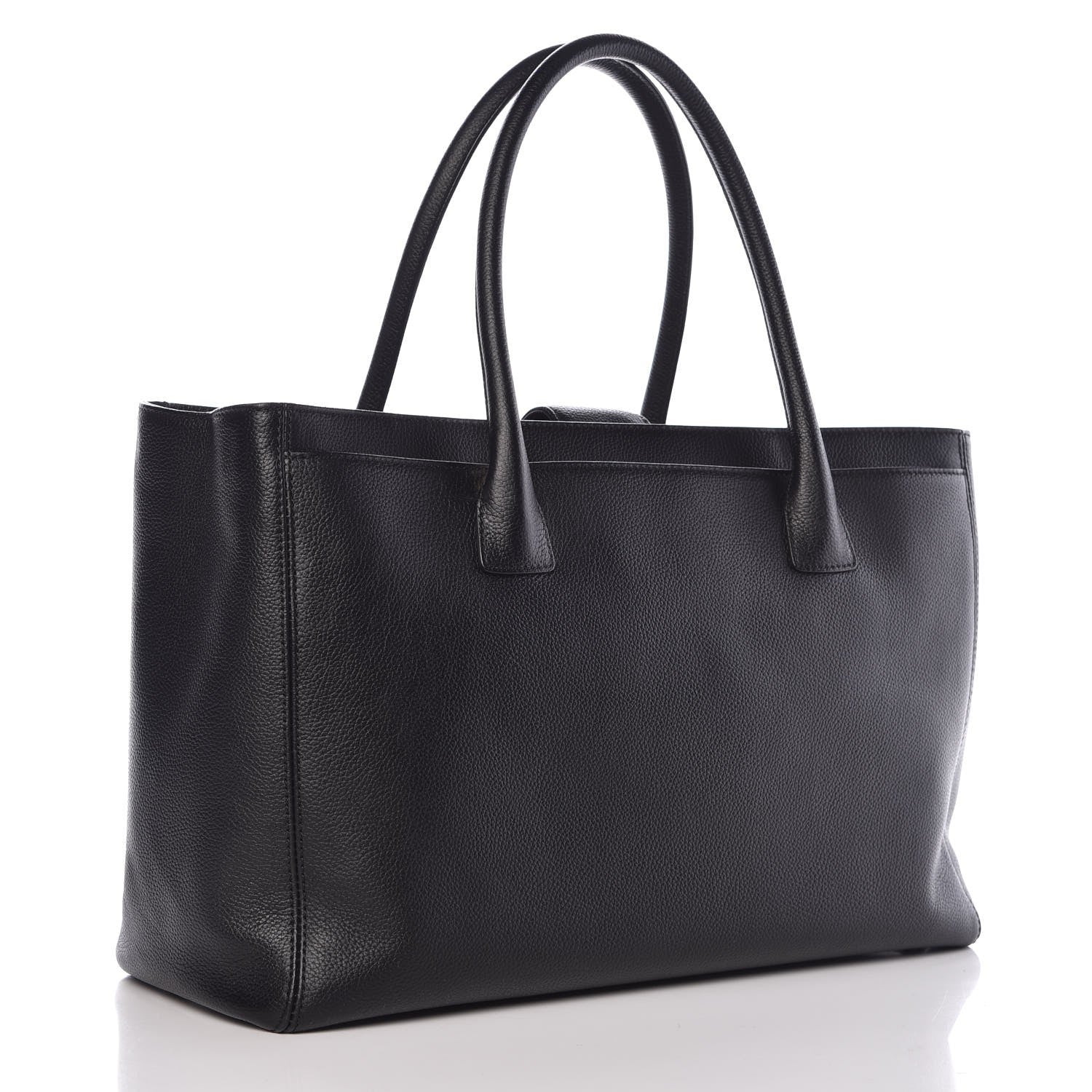 Chanel Calfskin Cerf Shopper Tote Black 2 of 5