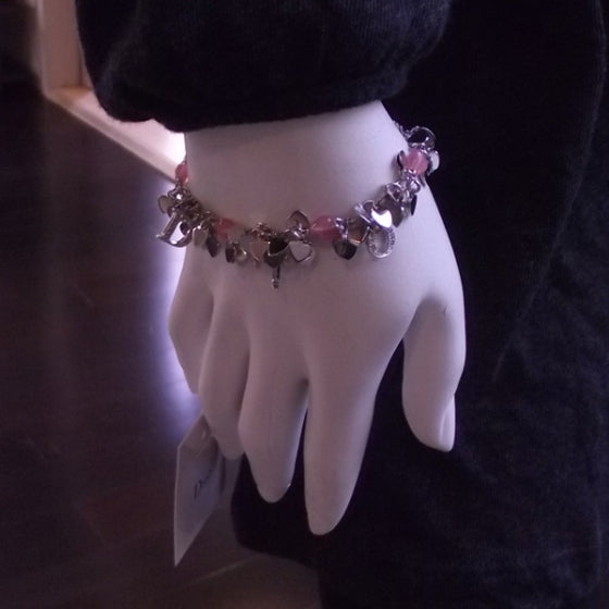 Christian Dior Rose Heart Charm Bracelet 2 of 5