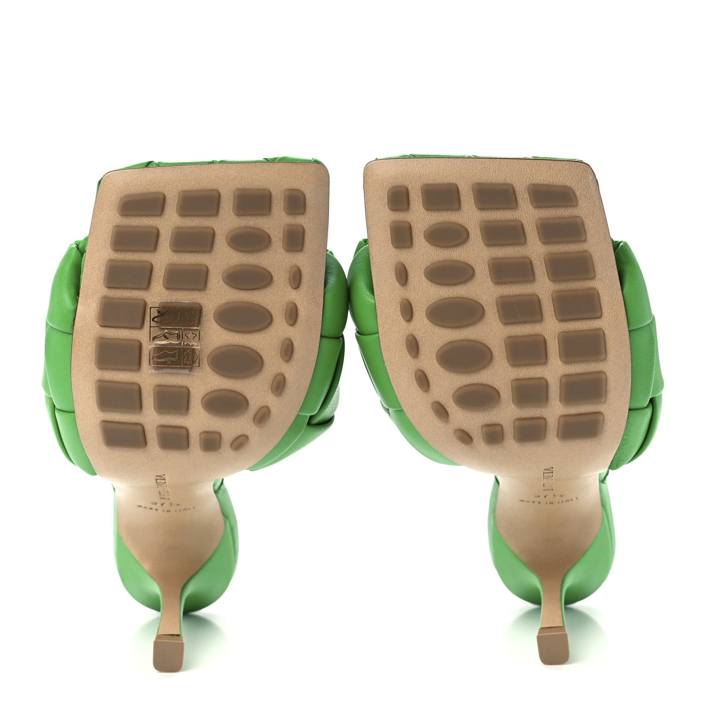 Nappa Maxi Intrecciato Lido 90mm Mule Sandals 37.5 Grass