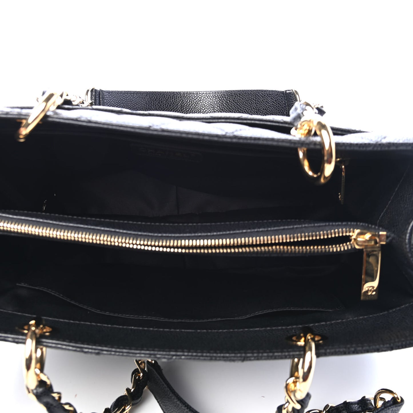 Caviar Quilted Grand Shopping Tote GST Black