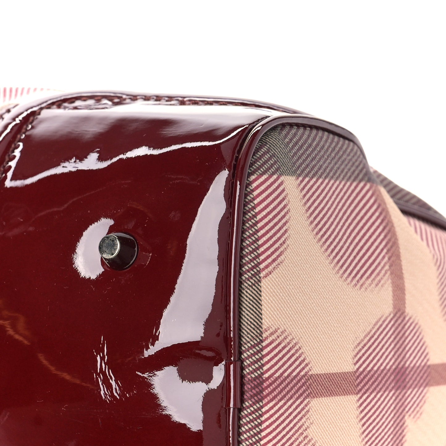 Nova Check Heart Small Chester Bowling Bag Berry Red