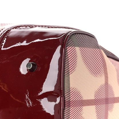 Burberry Nova Check Heart Small Chester Bowling Bag Berry Red 8 of 8
