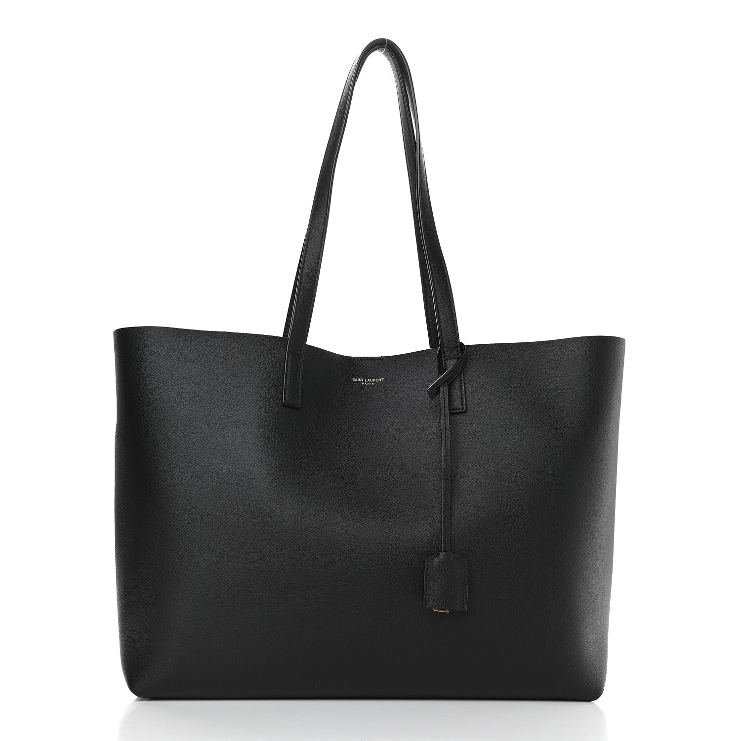 Saint Laurent Calfskin Large Shopping Tote Black 3 of 9