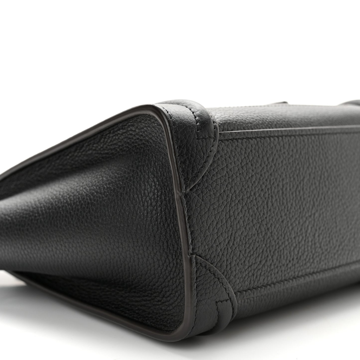 Drummed Calfskin Nano Luggage Black