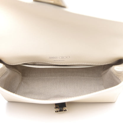 Jimmy Choo Grainy Calfskin Small Marianne Shoulder Bag Linen 5 of 9