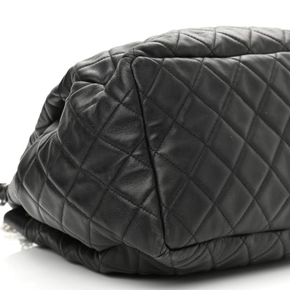 Chanel Lambskin Quilted CC Chain Bucket Bag Black 9 of 16