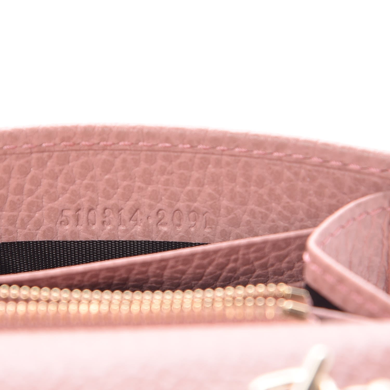 Gucci Dollar Calfskin Interlocking G Chain Wallet Soft Pink 8 of 10