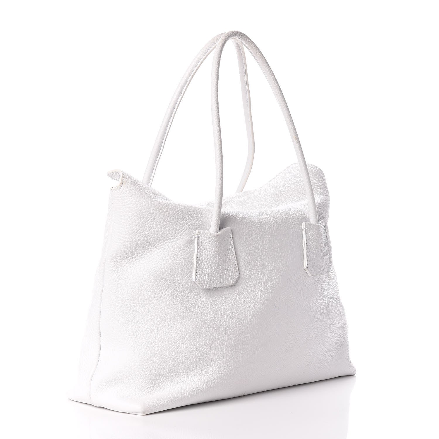 Burberry London Grainy Calfskin Medium Baynard Tote White 3 of 20