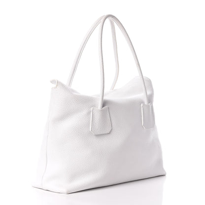 Burberry London Grainy Calfskin Medium Baynard Tote White 3 of 20