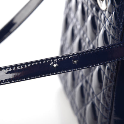 Christian Dior Patent Cannage Medium Lady Dior Navy Blue 9 of 11