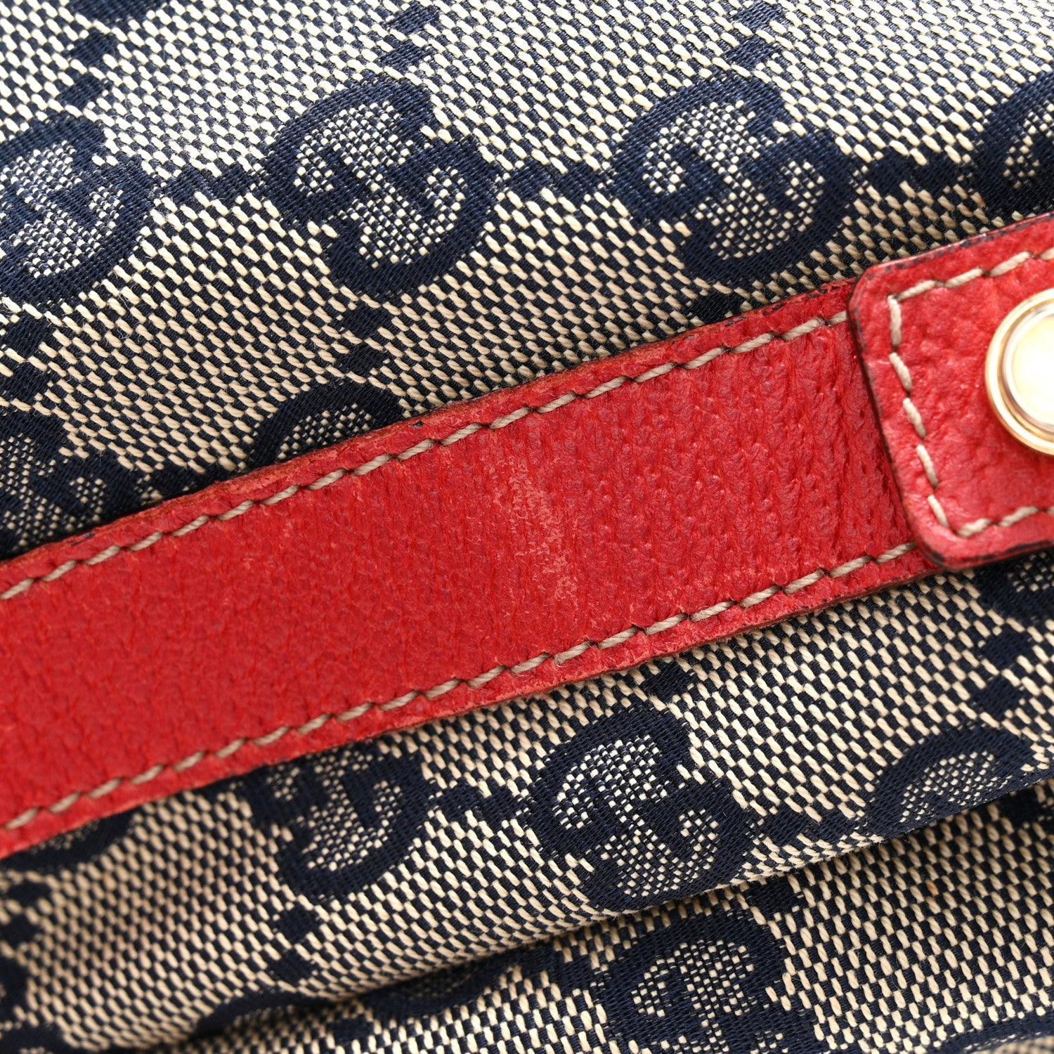 Gucci Monogram Medium Abbey Shoulder Bag Navy Red 12 of 12