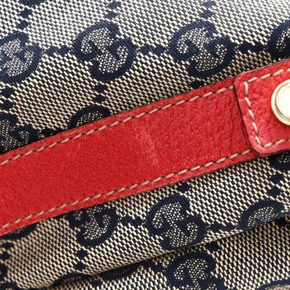 Gucci Monogram Medium Abbey Shoulder Bag Navy Red 12 of 12