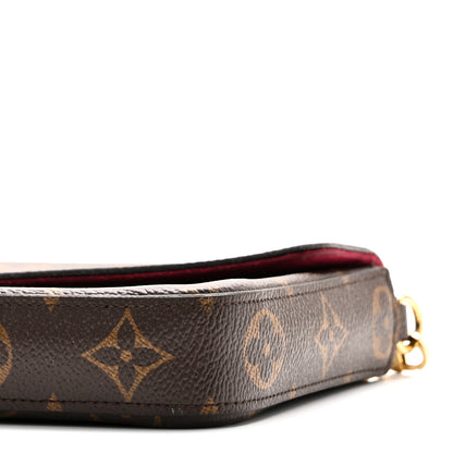 Louis Vuitton Monogram Pochette Felicie Chain Wallet Fuchsia 10 of 11