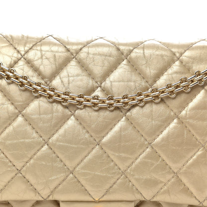 Chanel Metallic Aged Calfskin Quilted 2.55 Reissue 226 Flap Pale Gold 11 of 17