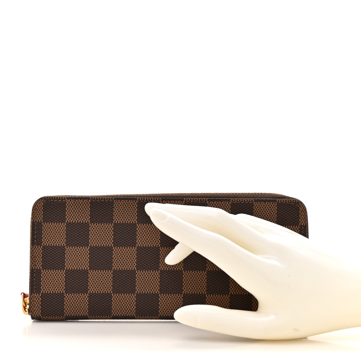 Louis Vuitton Damier Ebene Clemence Wallet Cherry 2 of 8