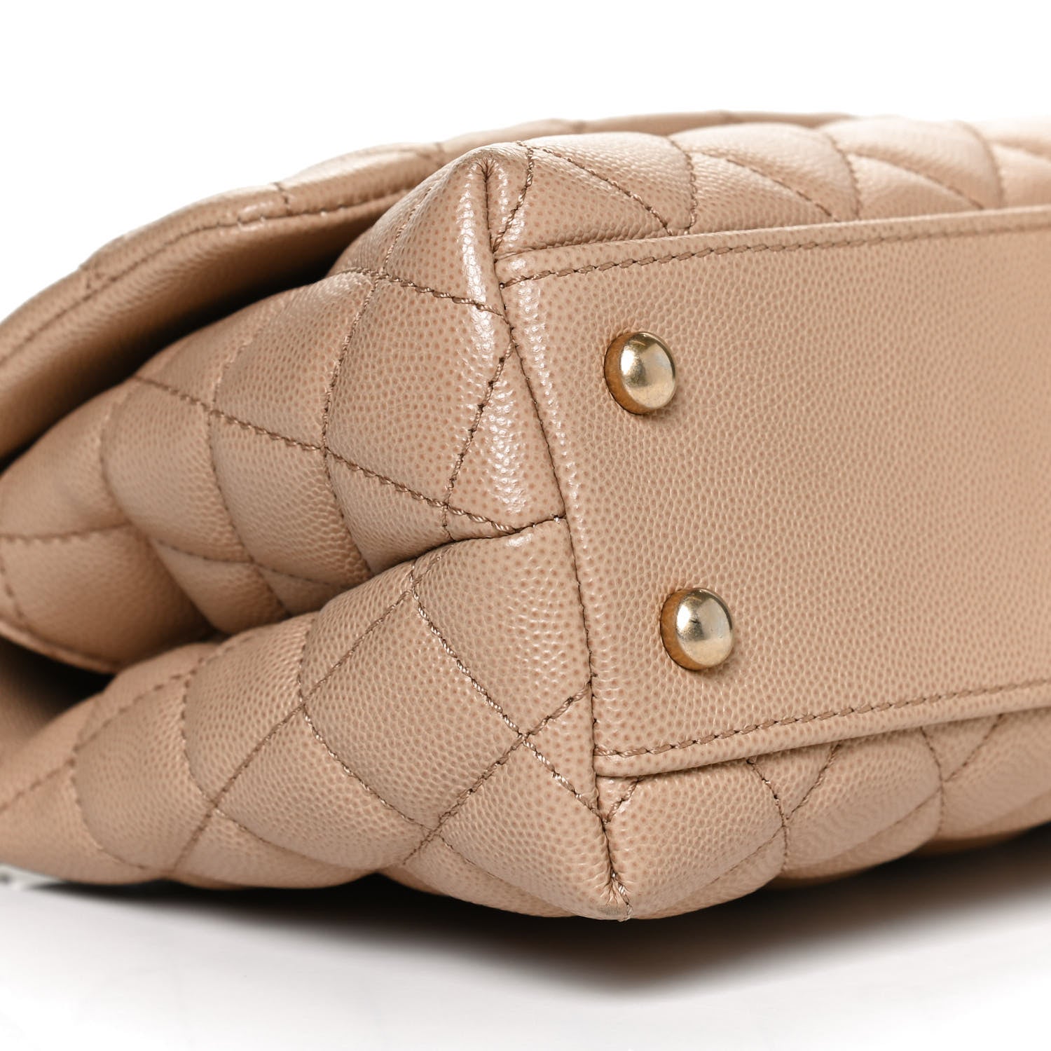 Chanel Caviar Lizard Embossed Quilted Mini Coco Handle Flap Beige 9 of 11
