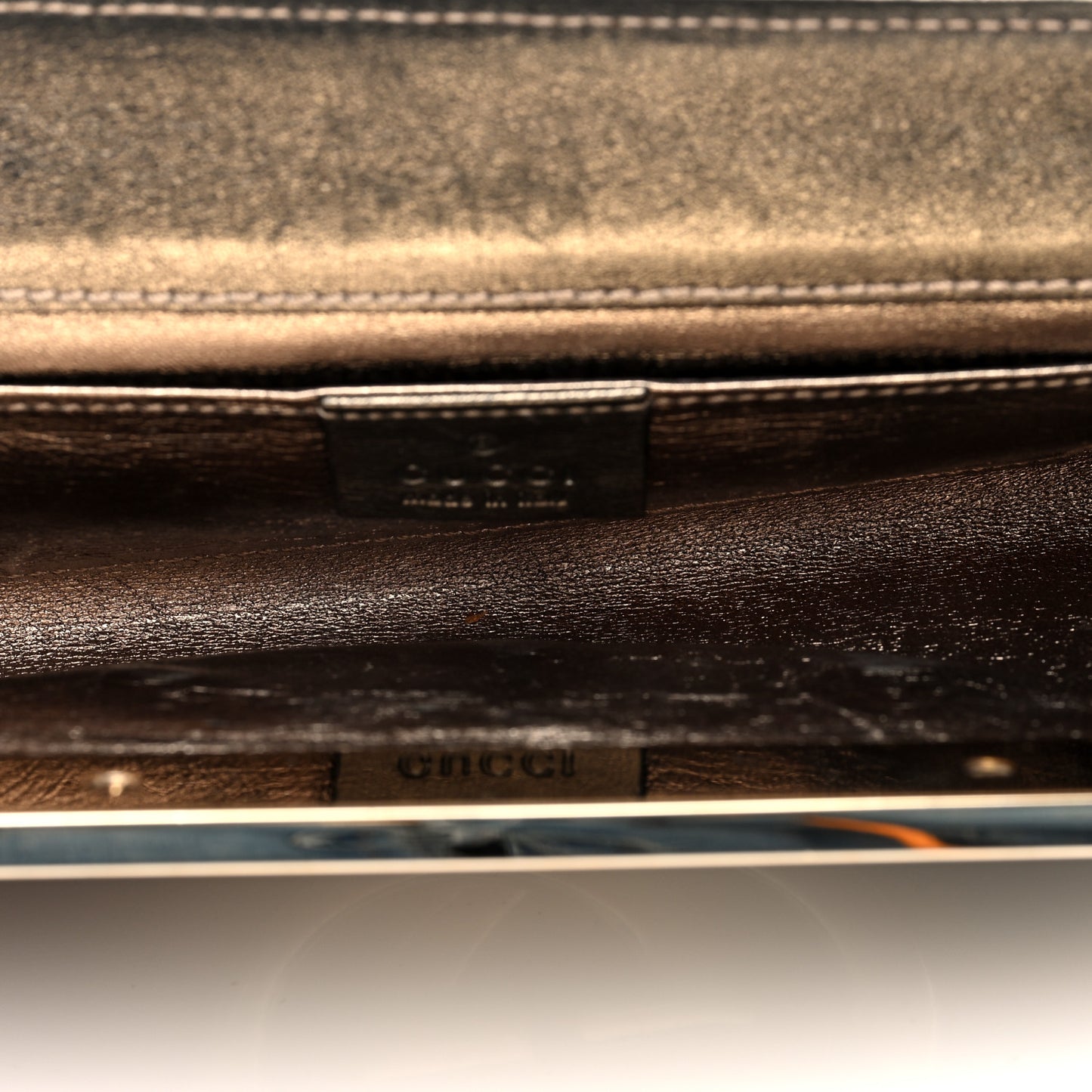 Calfskin Britt Clutch Pewter