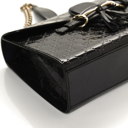 Gucci Shine Guccissima Medium Emily Chain Shoulder Bag Melanzana 13 of 14