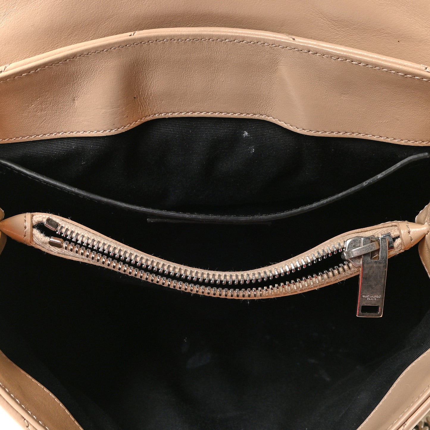 Calfskin Y Quilted Monogram Small Loulou Chain Satchel Nude Powder