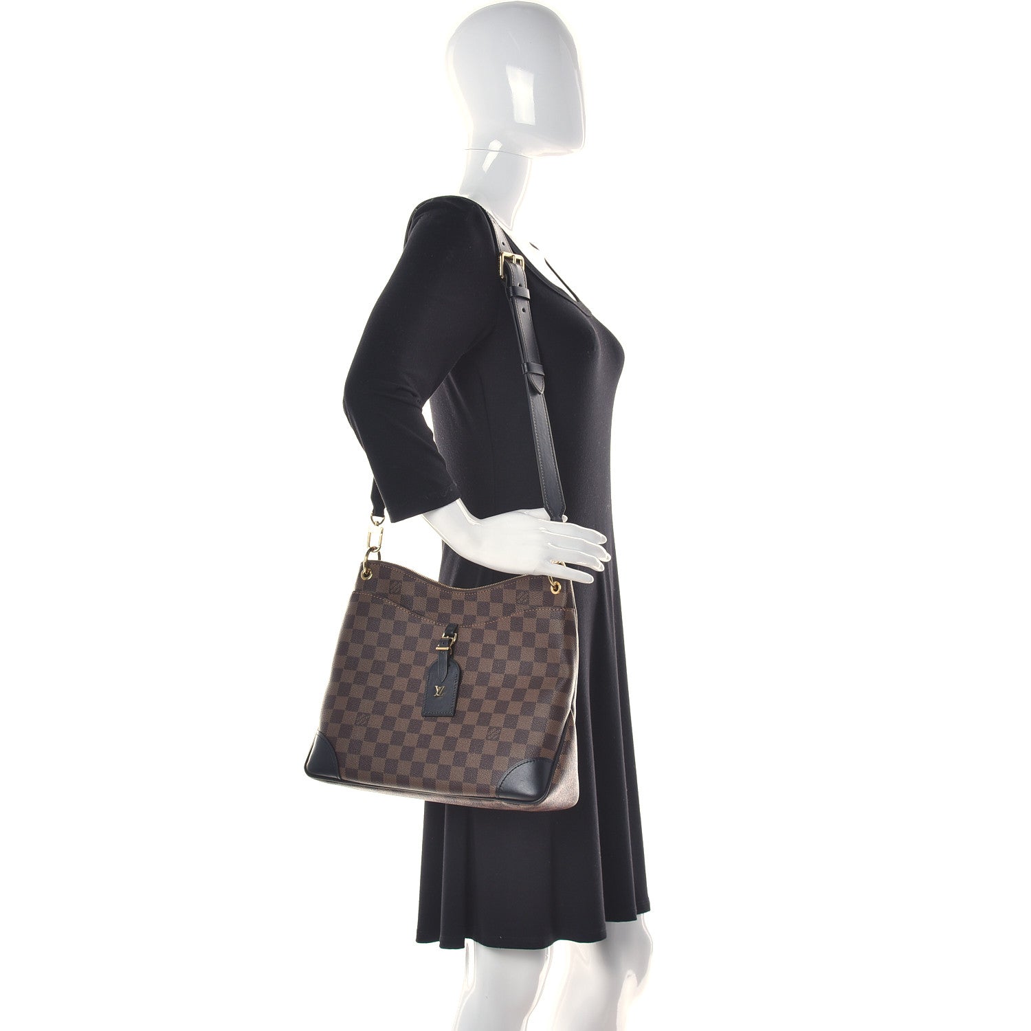 Louis Vuitton Damier Ebene Odeon MM Black 2 of 10