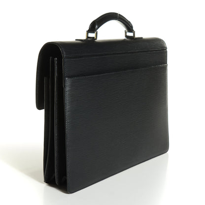 Louis Vuitton Epi Robusto 2 Compartment Briefcase Black 3 of 7