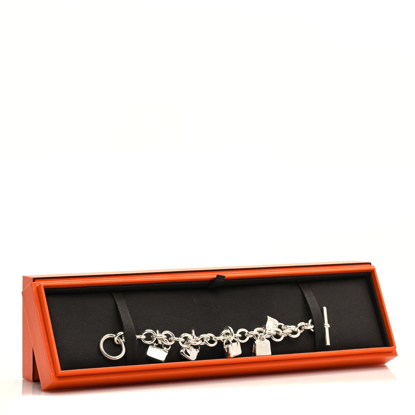 Sterling Silver Five Bags Amulette Charm Bracelet ST