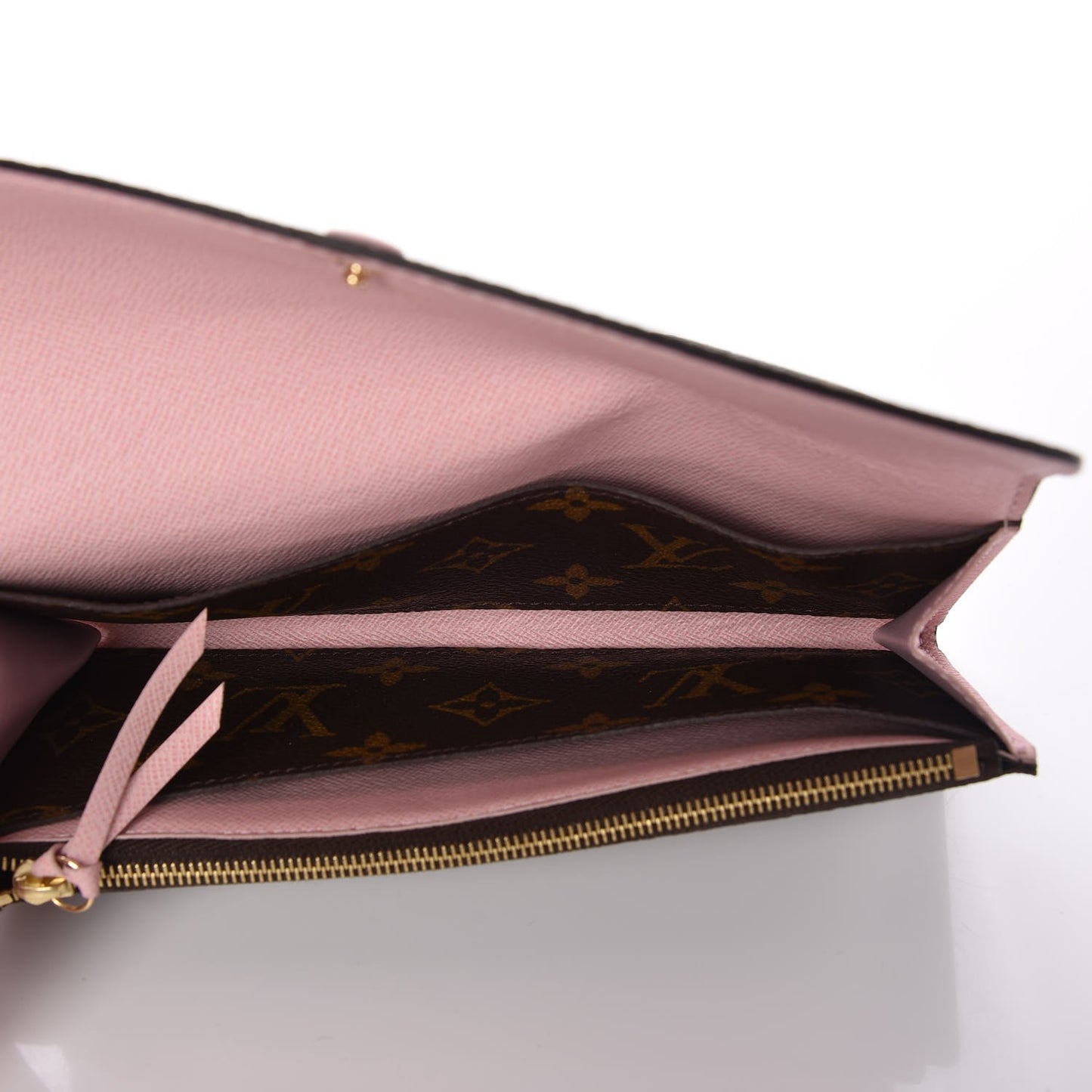 Monogram Emilie Wallet Rose Ballerine