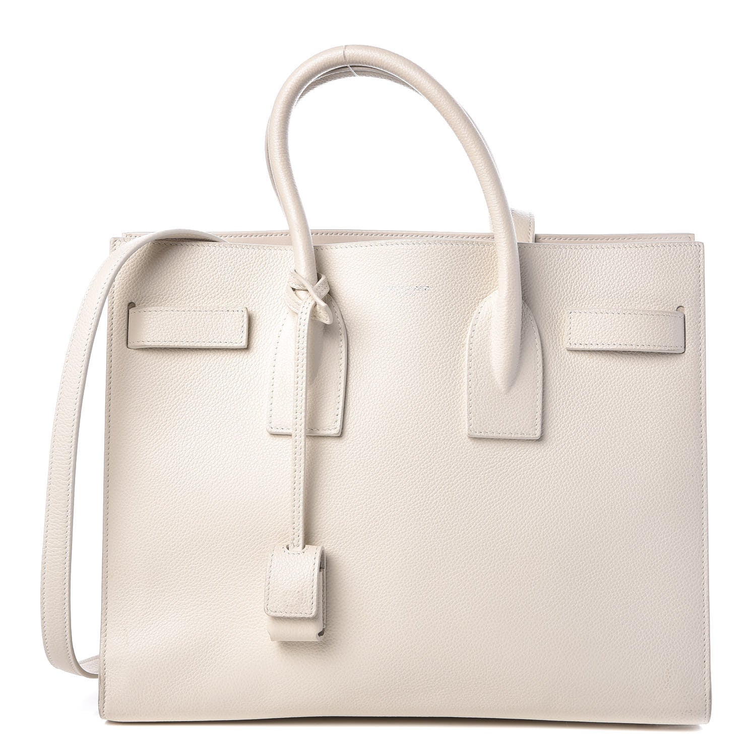Saint Laurent Grained Calfskin Small Sac De Jour Dove White 1 of 17