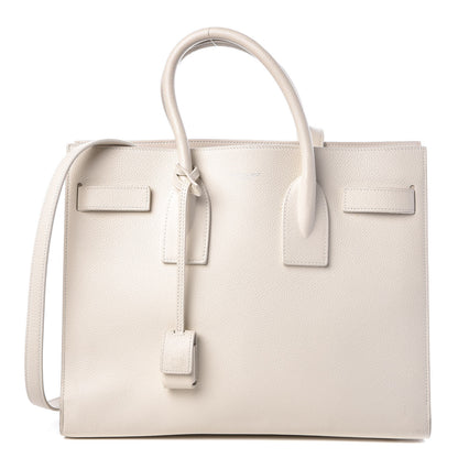 Saint Laurent Grained Calfskin Small Sac De Jour Dove White 1 of 17