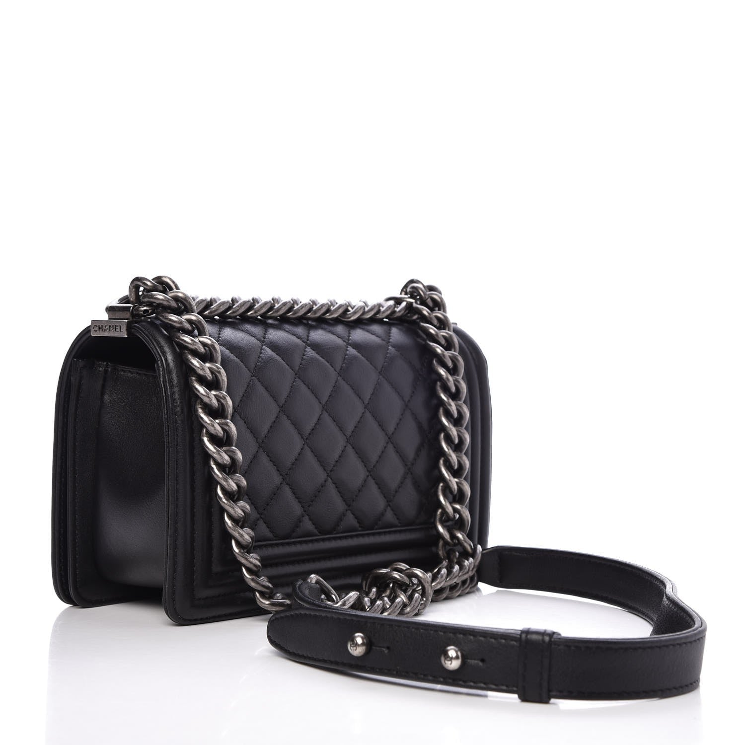 Chanel Calfskin Quilted Small Boy Flap Black 3 of 7