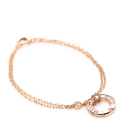 Cartier 18K Pink Gold Diamond LOVE Bracelet 1 of 8