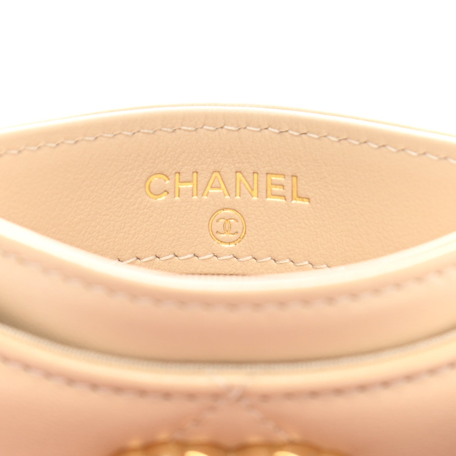 Chanel Lambskin Quilted 19 Card Holder Beige 6 of 8