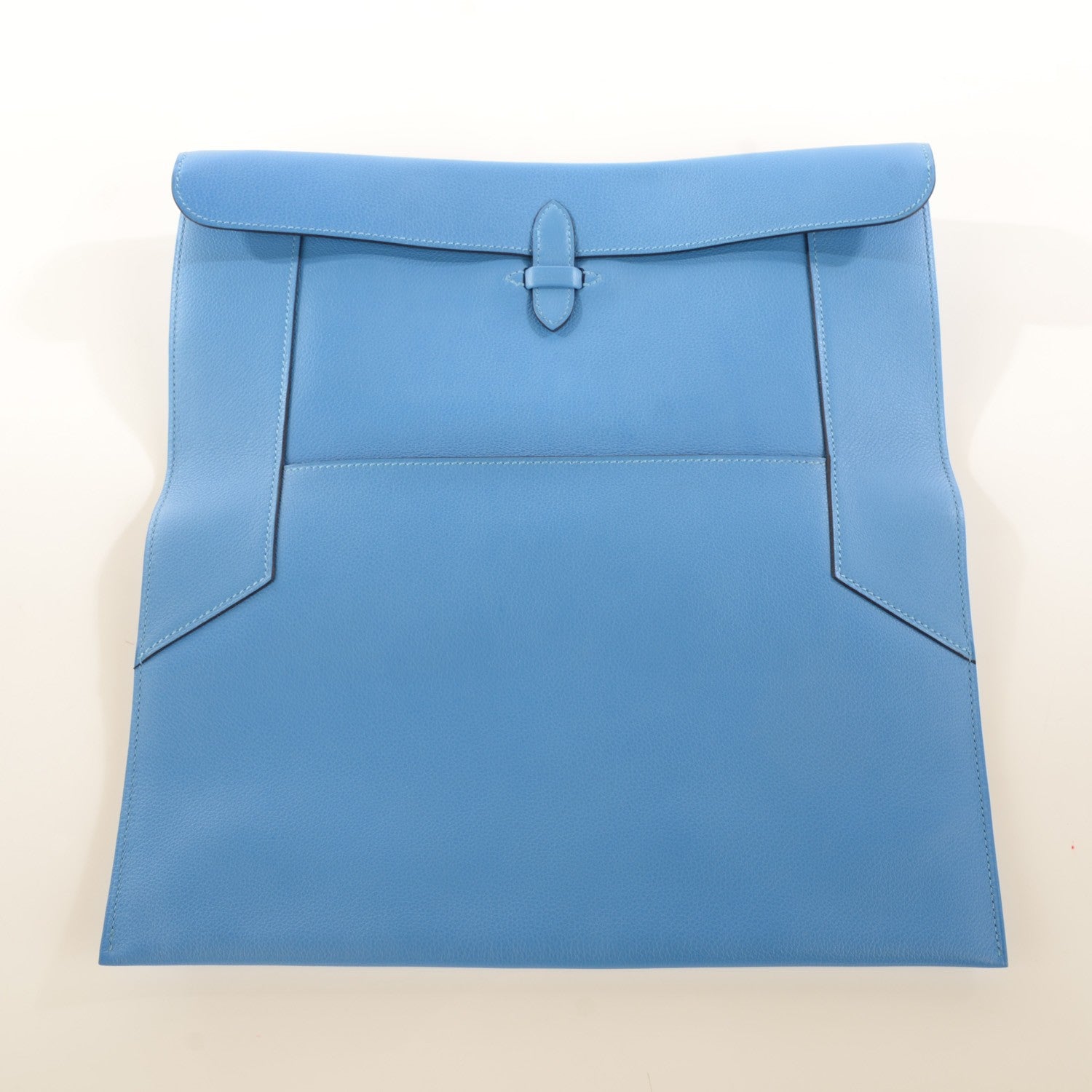 Hermes Veau Evercolor Pliplat Clutch Bleu Paradis 7 of 7