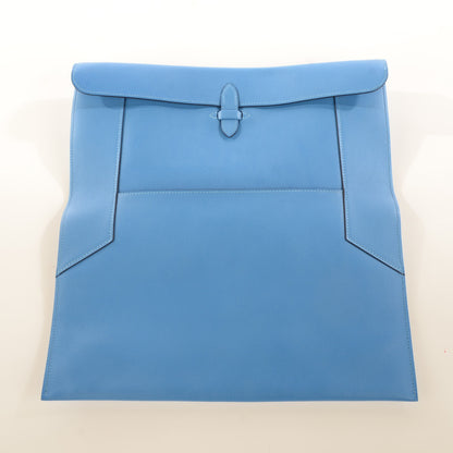 Hermes Veau Evercolor Pliplat Clutch Bleu Paradis 7 of 7
