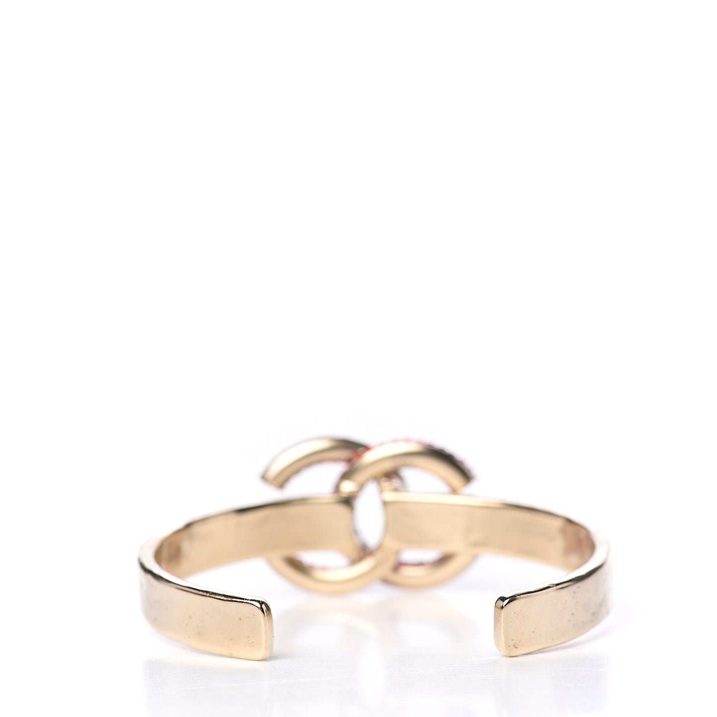 Baguette Crystal CC Bangle Gold Pink Red