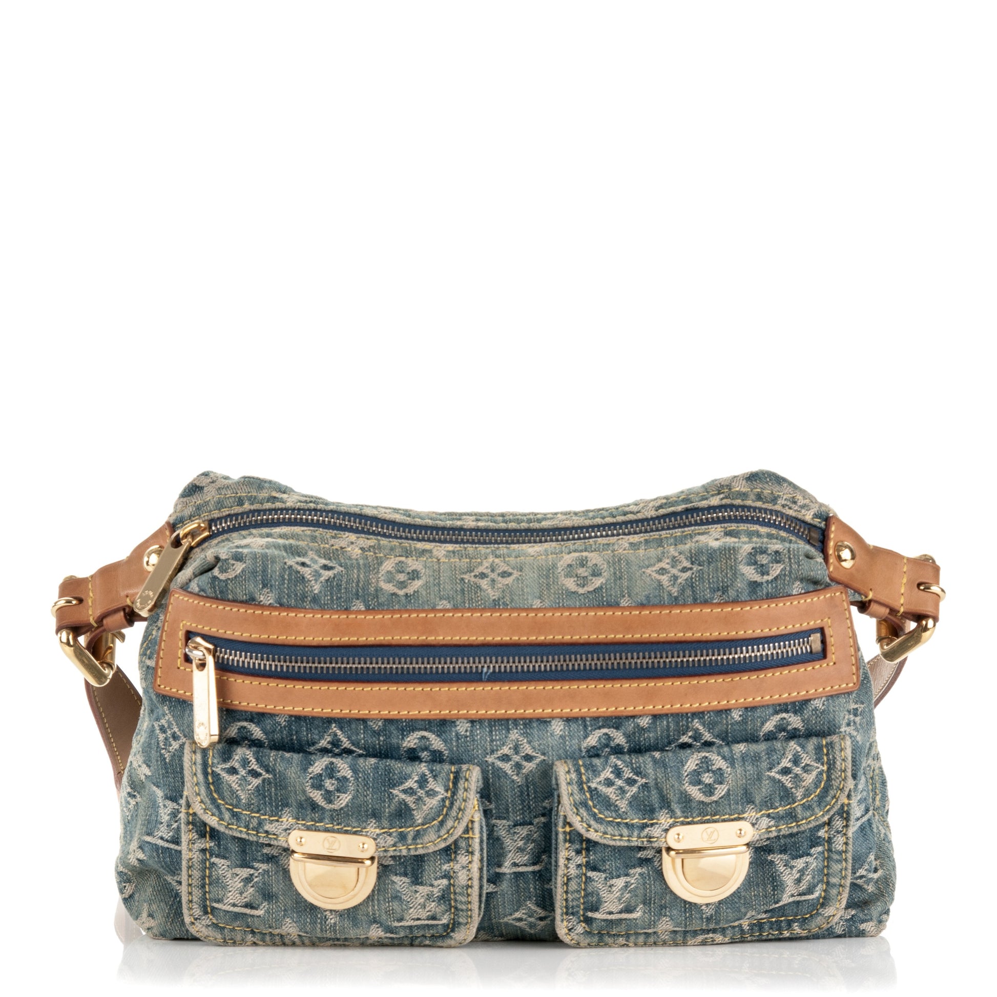 Louis Vuitton Monogram Denim Baggy PM Blue 1 of 8