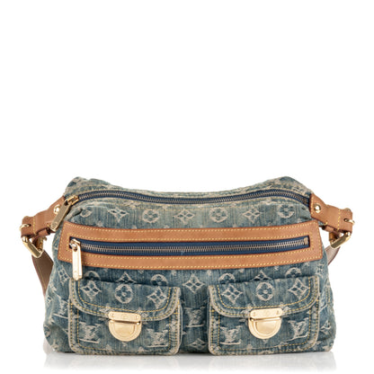 Louis Vuitton Monogram Denim Baggy PM Blue 1 of 8