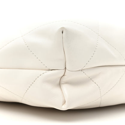 Chanel Shiny Calfskin Quilted Small Rainbow Chanel 22 White 11 of 15