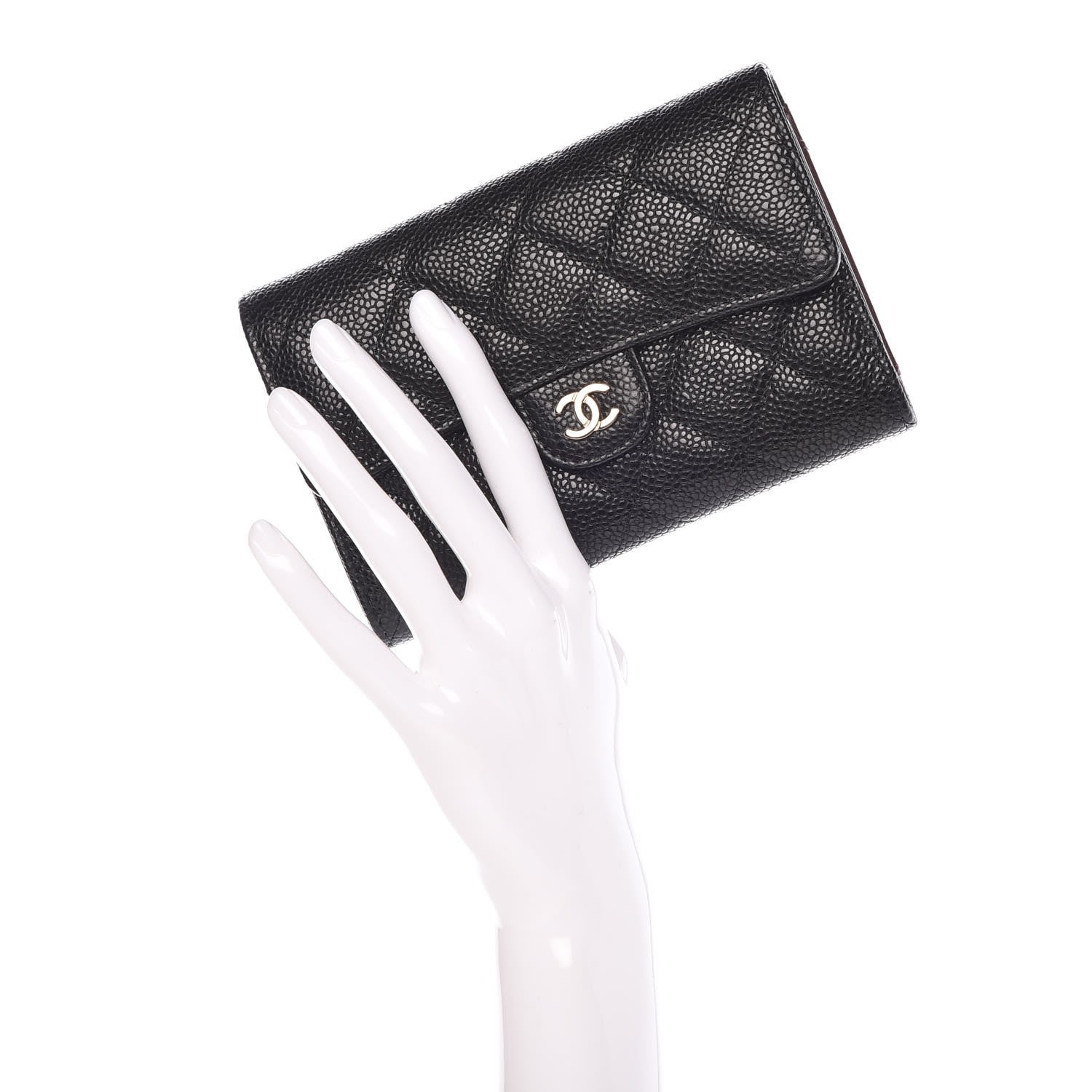 Chanel Caviar Quilted Medium Flap Wallet Black 11 of 18