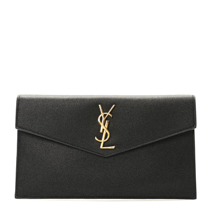 Saint Laurent Grain De Poudre Uptown Pouch Black 1 of 8
