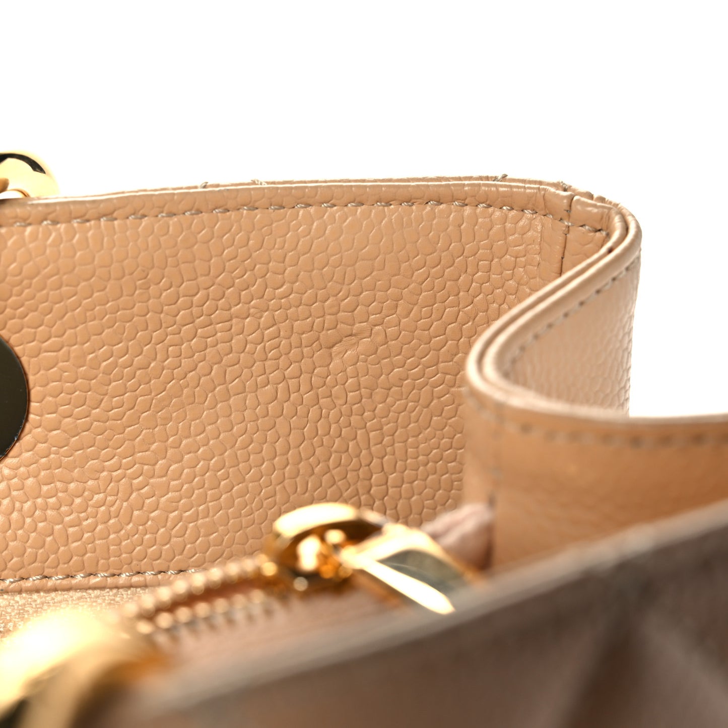 Caviar Quilted Grand Shopping Tote GST Beige