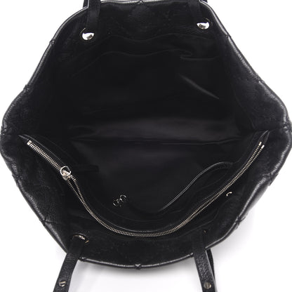 Chanel Glazed Calfskin Large On The Road Tote Black 5 of 14