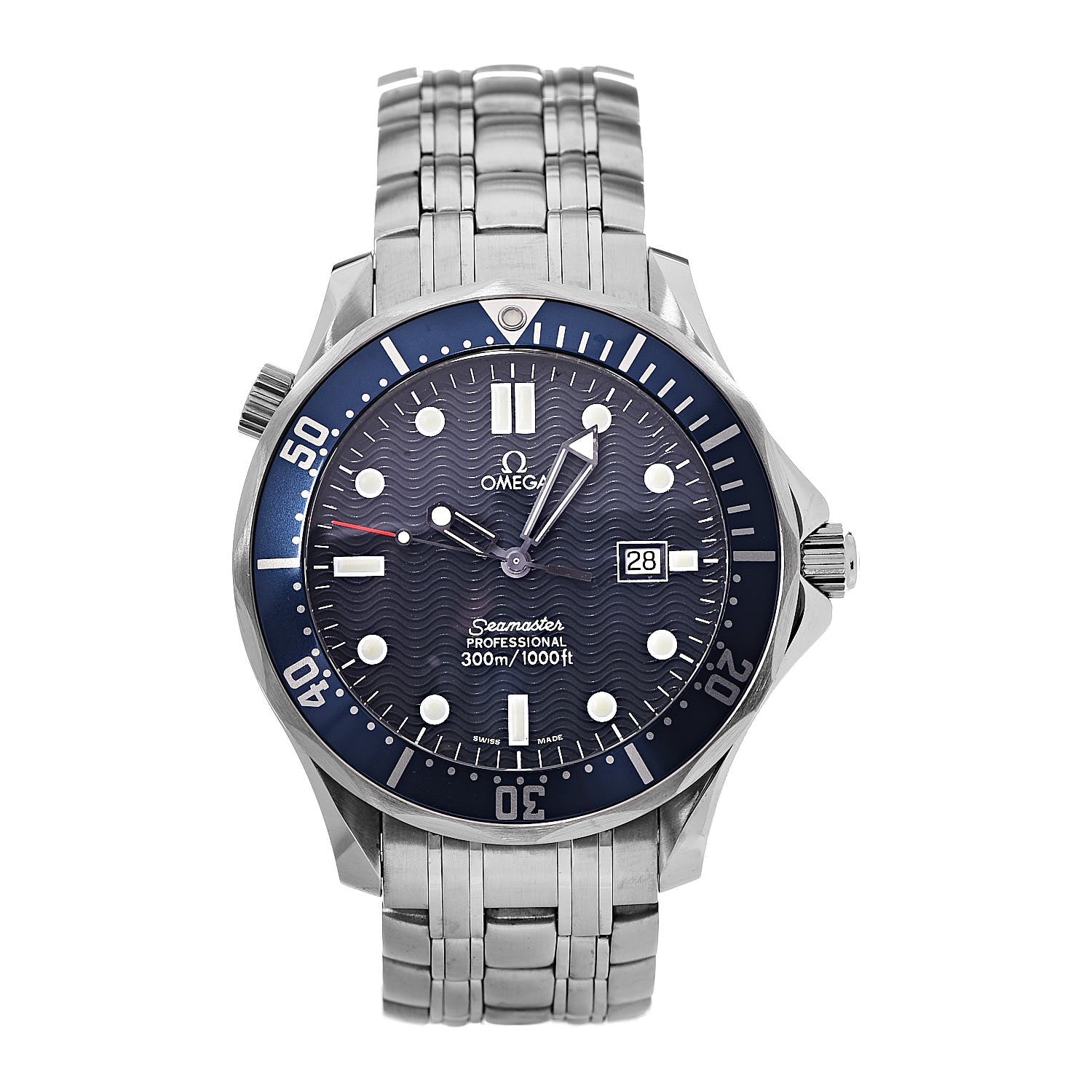 Omega Stainless Steel 41mm Seamaster Professional Quartz Watch Blue 2541.80 1 of 7