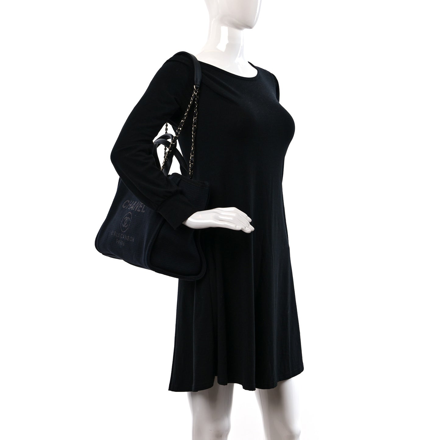 Mixed Fibers Small Deauville Tote Black