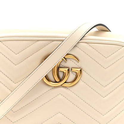 Gucci Calfskin Matelasse Small GG Marmont Chain Shoulder Bag White 8 of 10