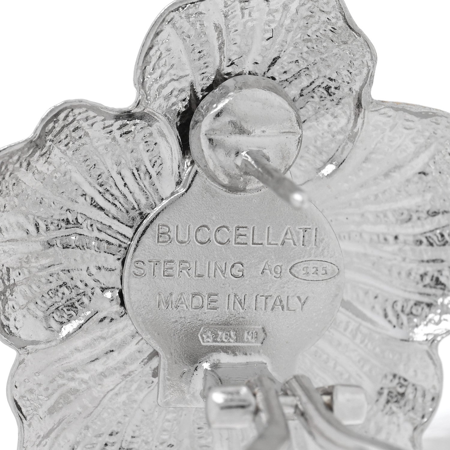 Buccellati Sterling Silver Vermeil Blossoms Gardenia 3 Drop Earrings 4 of 5