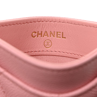 Chanel Caviar Quilted Card Holder Light Pink 6 of 9