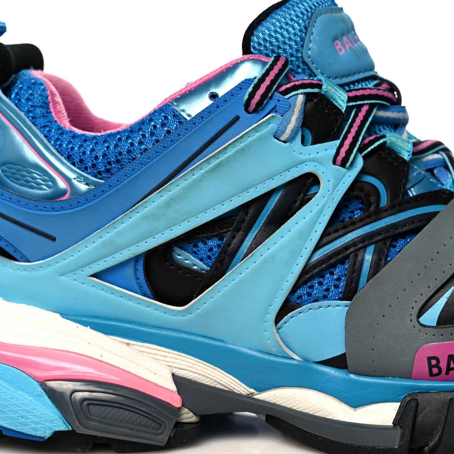 Mesh Nylon Womens Track Sneakers 36 Blue Black
